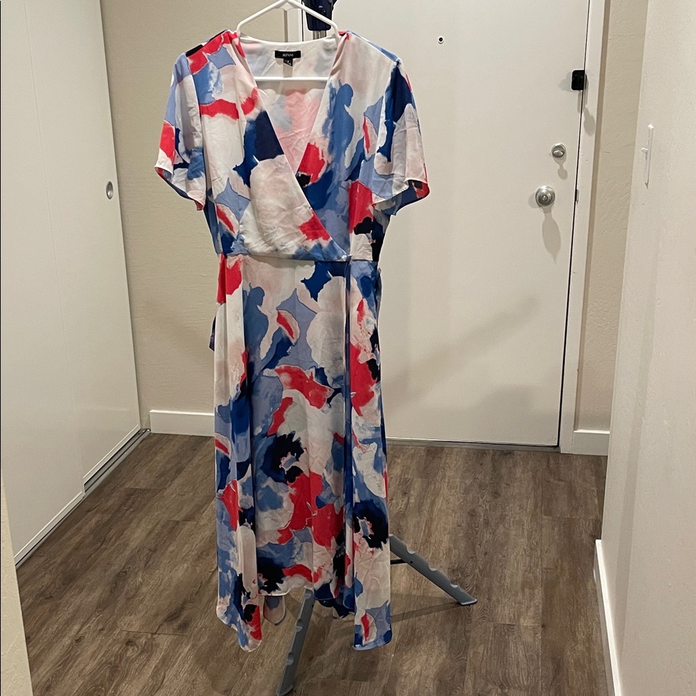 Alfani Multicolor Abstract Maxi Dress